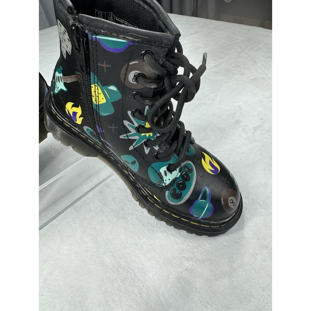 Dr Marten Junior 1460 Sticker Print Lace‎ Up Size 13